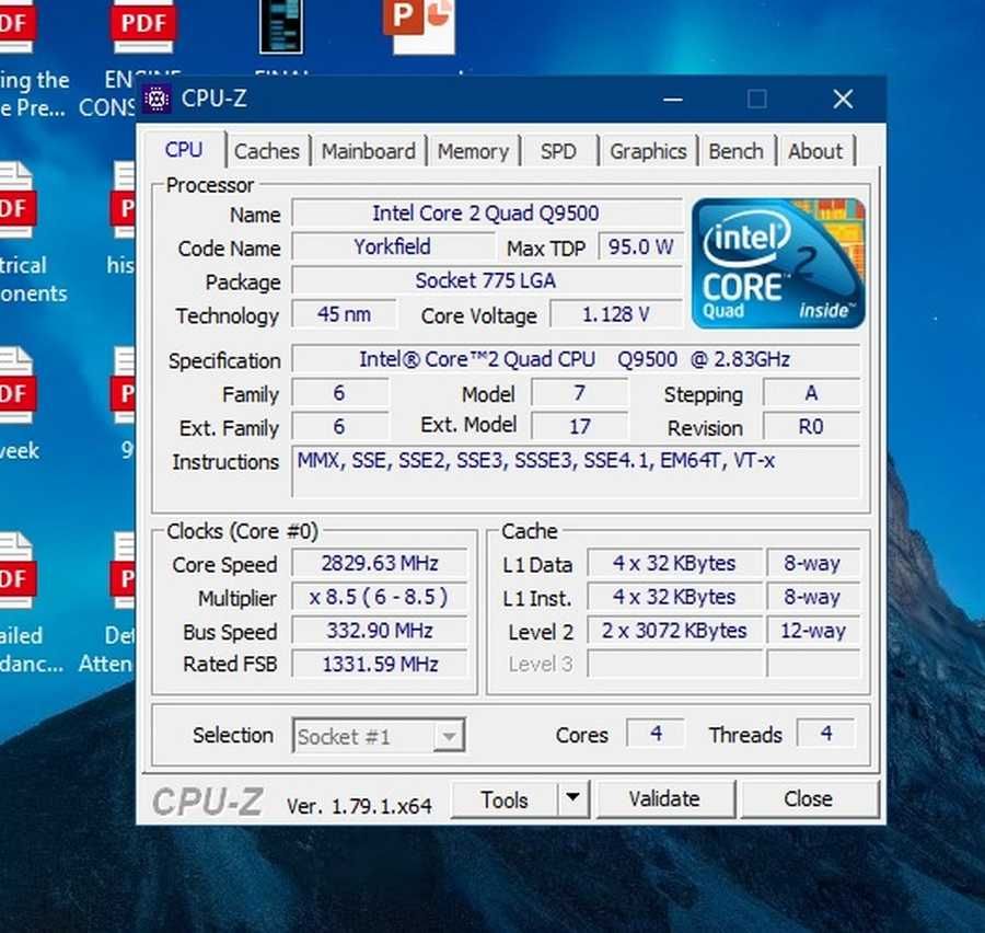 Топовий ігровий процесор Intel Core 2 Quad Q9500 2.83GHz/6M/1333  s775