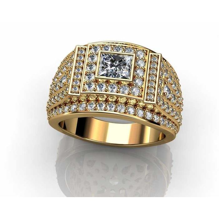 Złoty sygnet z diamentami ~2.50ct