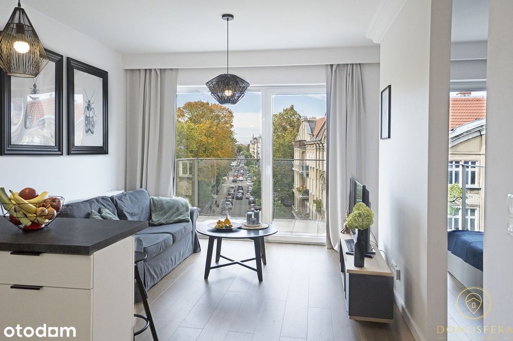 Duża kawalerka z wydzieloną sypialnią | 2 balkony | komórka lokatorska