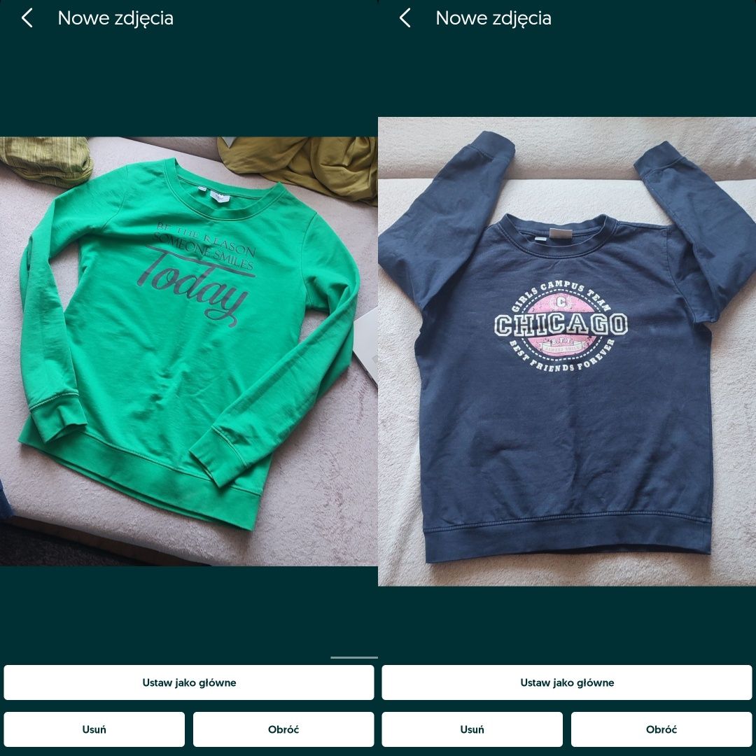 2 bluzki czarne krotsze XS/ S / 34/36 zalando lub 152/158