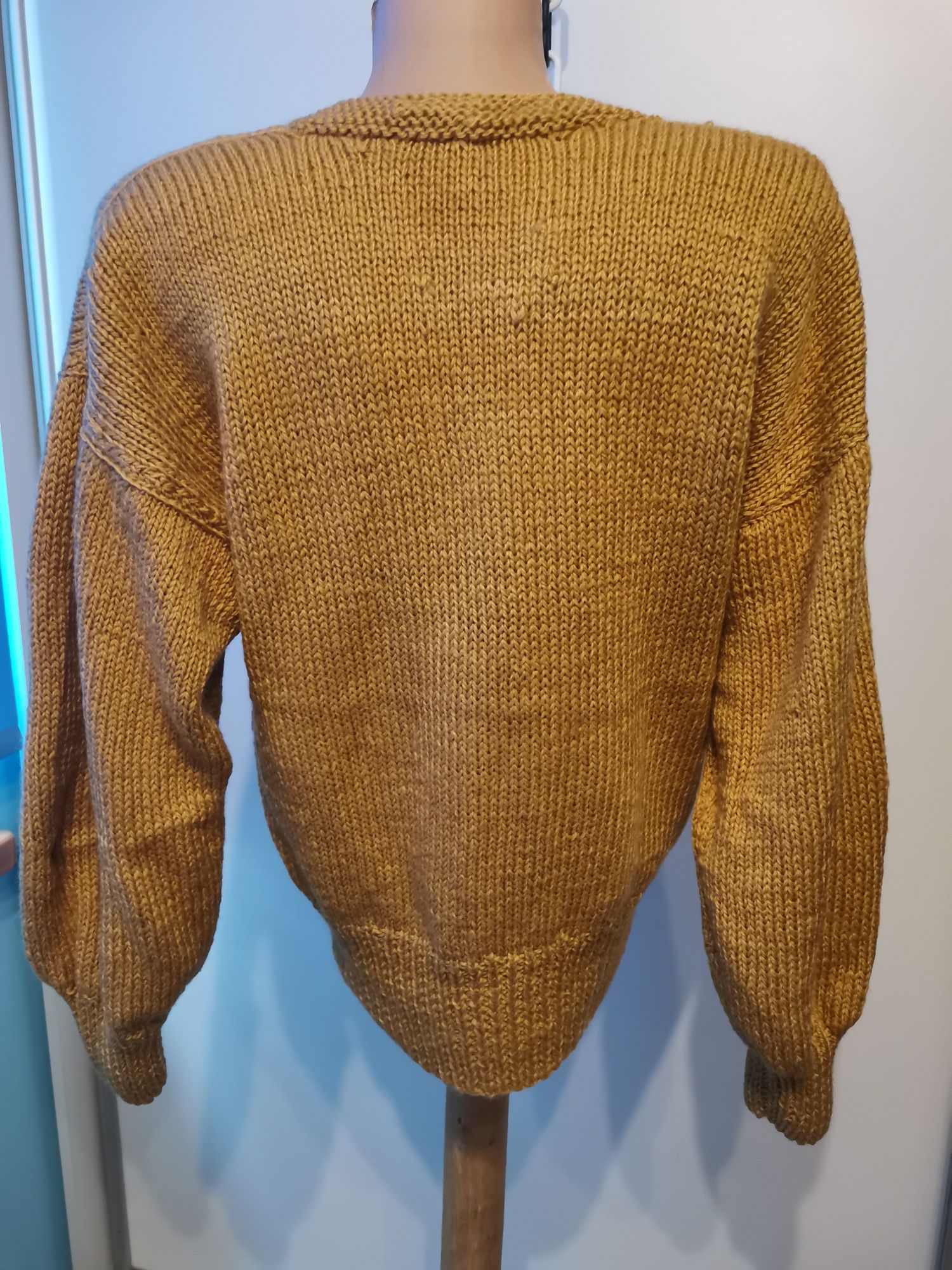 Sweter damski Vintage, retro rozm L /XL, odcienie brązu