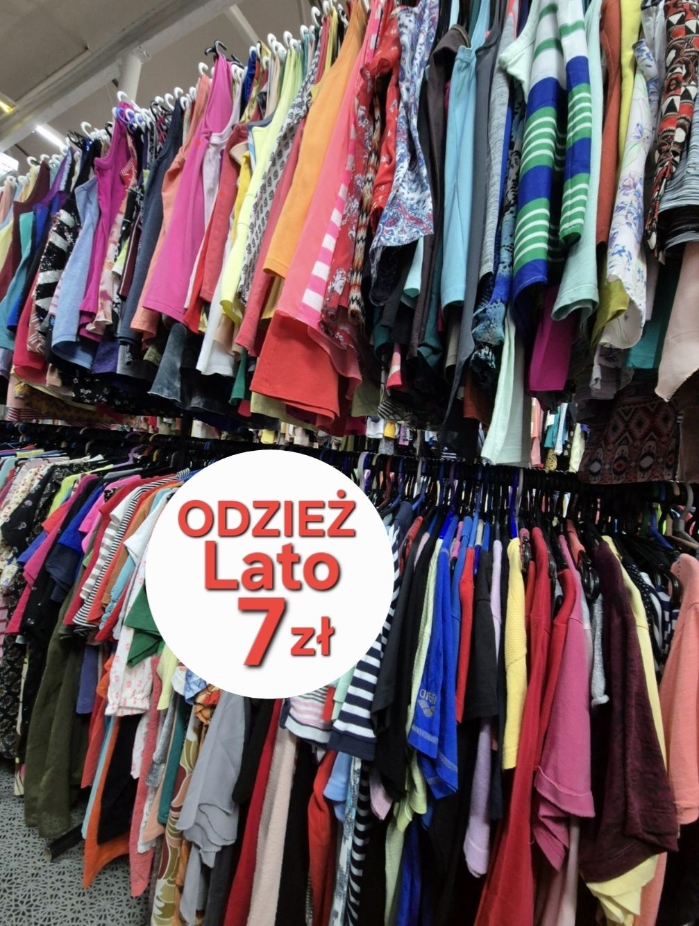 Nowa dostawa odzież używana Lato 7 zł sklep Godziesze ul. Kaliska 9