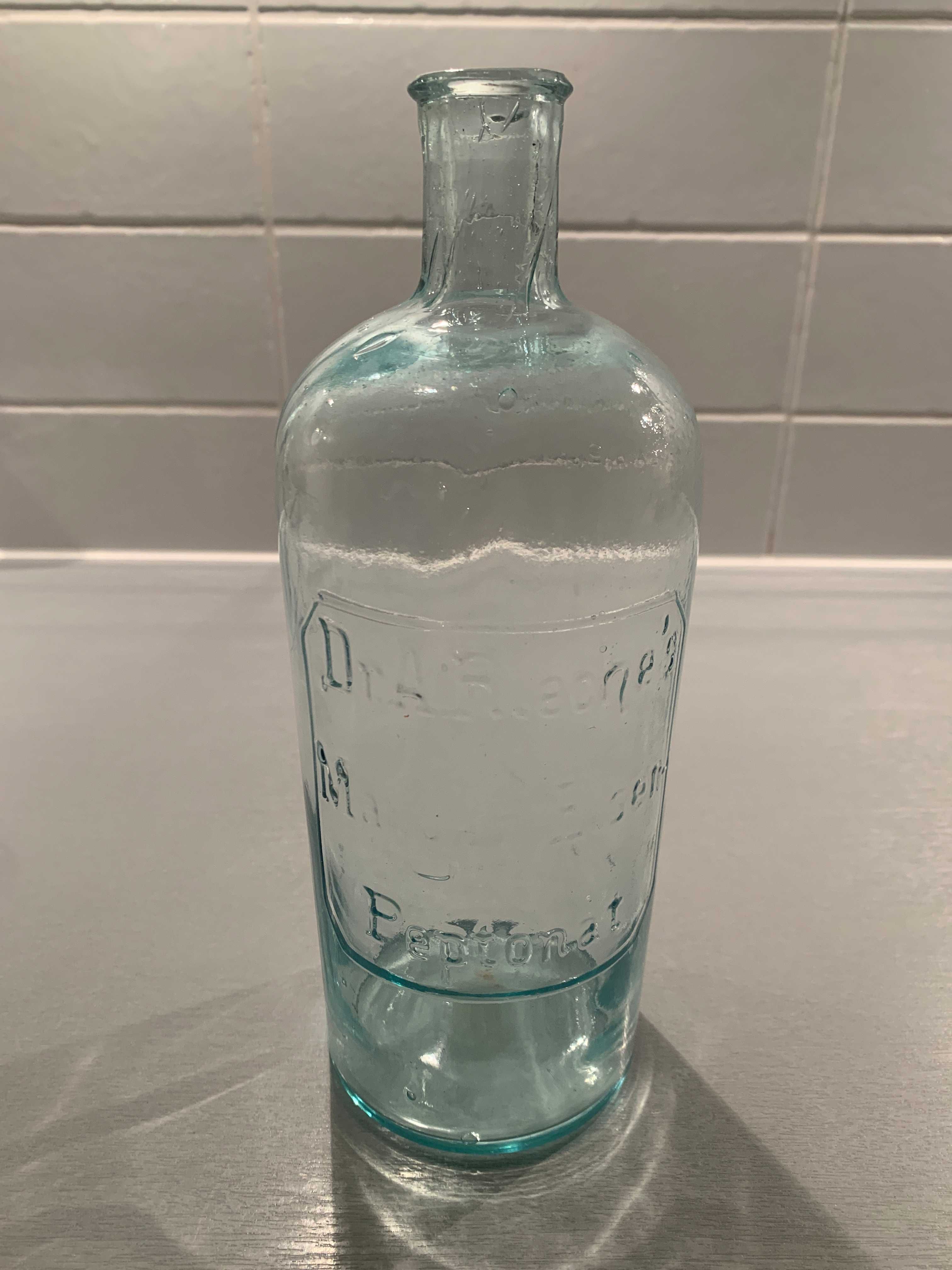 Stara apteczna butelka dr A Rieche's - Mangan Eisen vintage