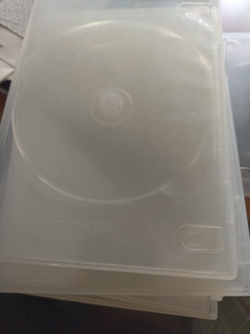 Dezenas de Porta-DVDs de plástico+ micas para CD