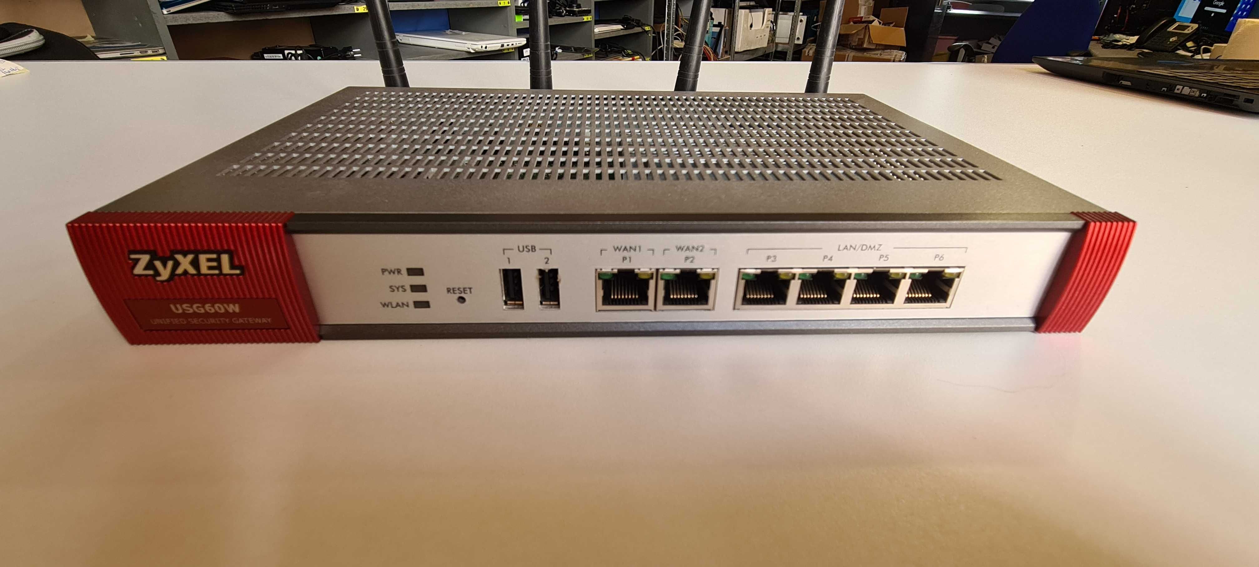 Firewall Router DUAL WAN Zyxel USG60W WiFi (4x100/1000Mbit 2xWAN)