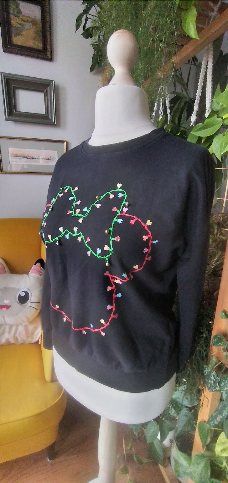 Czarna bluza damska w rozmiarze S/M. Oversize.