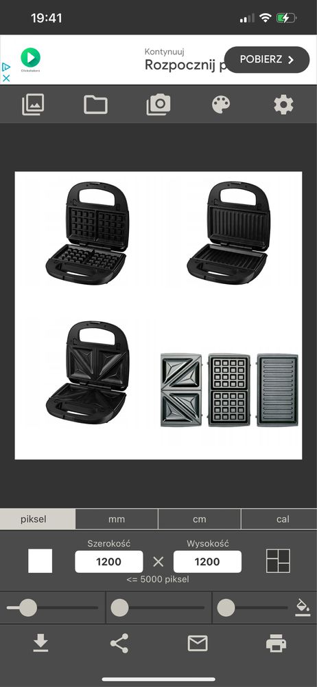 Toster 3 w 1 sandwich, gofry, grill, 750W seria SSMW D2
