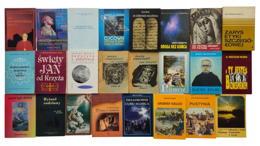 24x Książki Religijne Katolickie Święci Teologia Historia