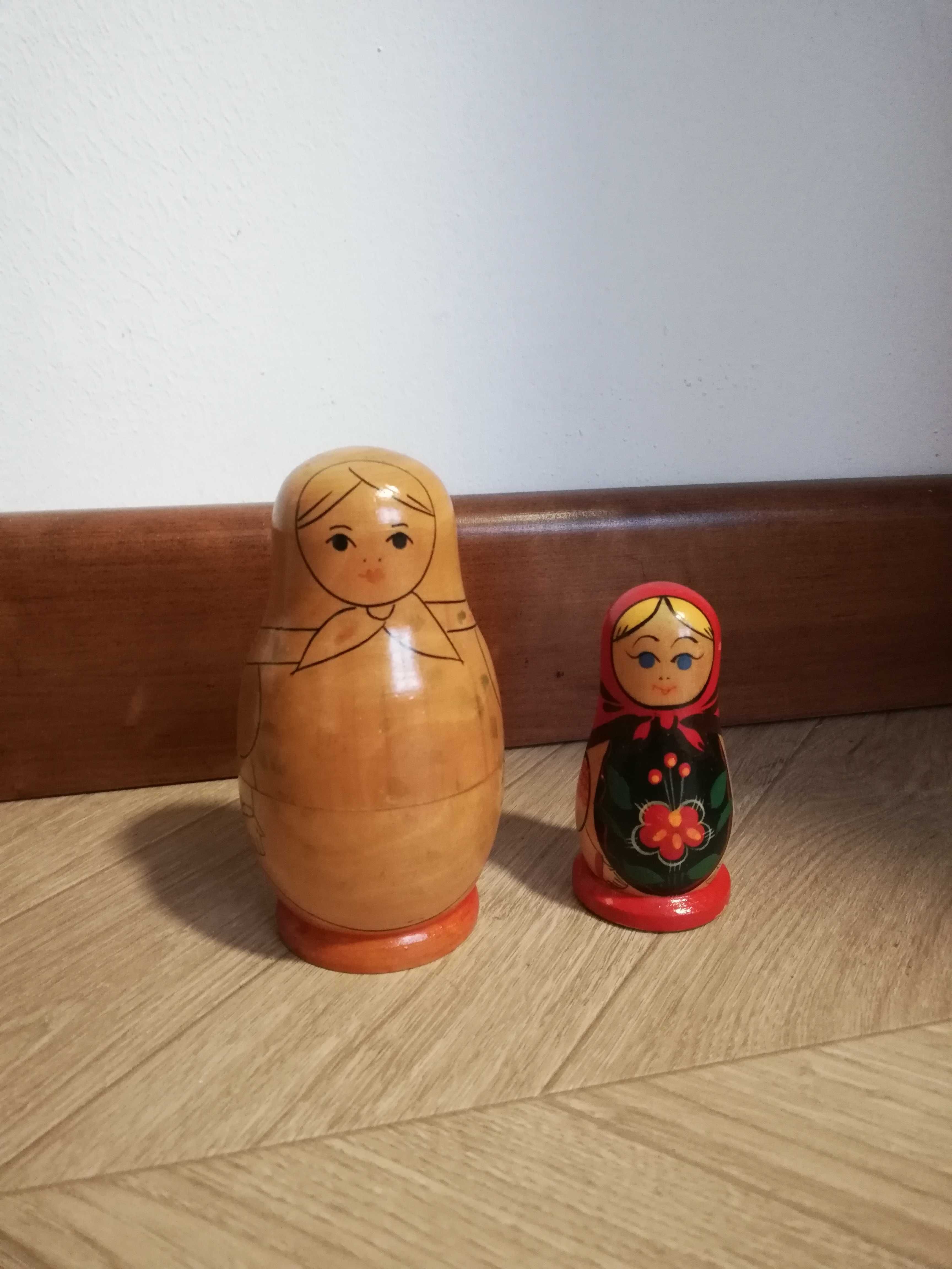 Matrioszka drewniana figurki matrioszki babulki