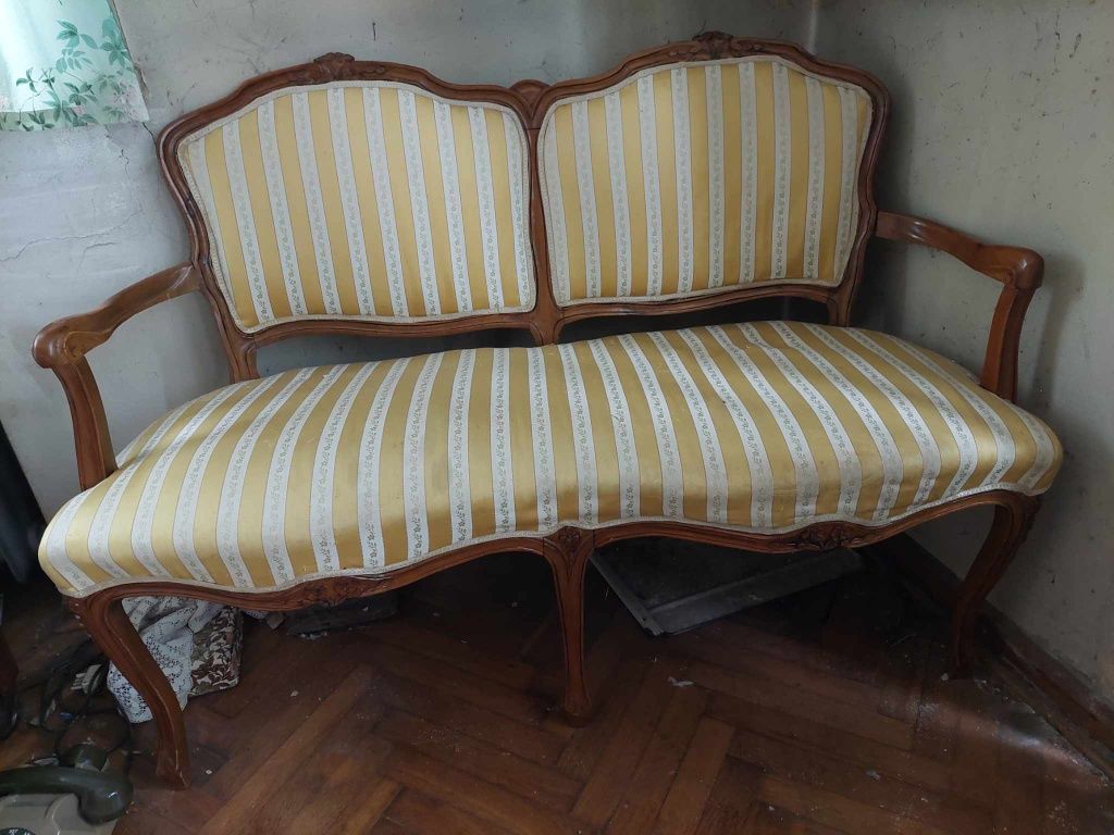 Antyczna  Ludwikowska  sofa vintage komoda