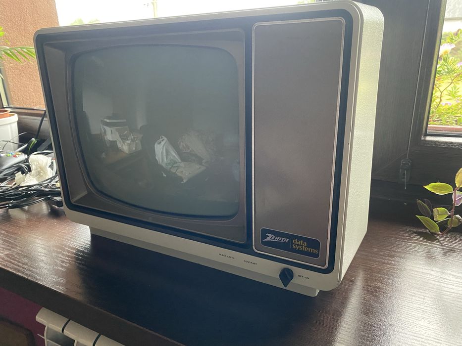 Monitor Zenith 12 cali zielony, green, ZVM-121 plus kabel Amiga, Atari
