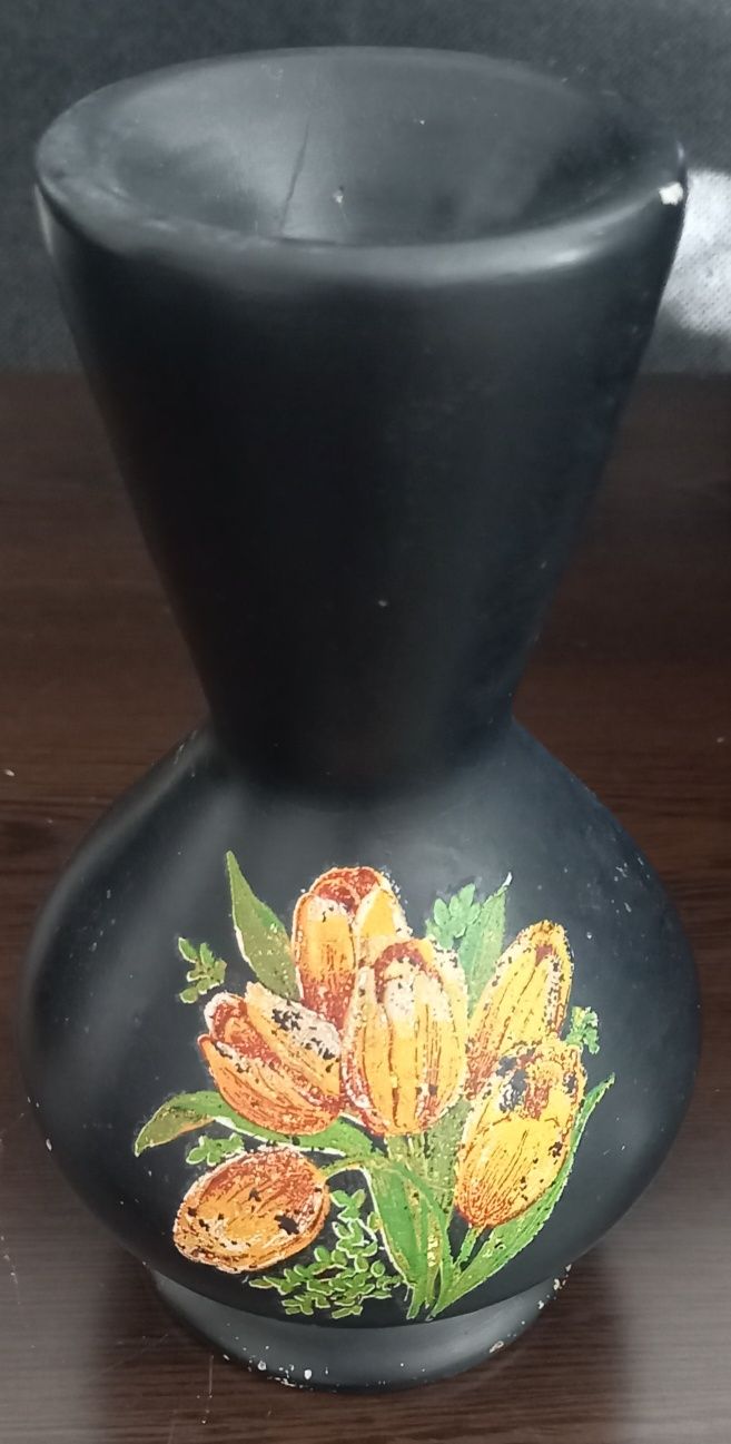 Wazon 18,5 cm PRL tulipany czarny