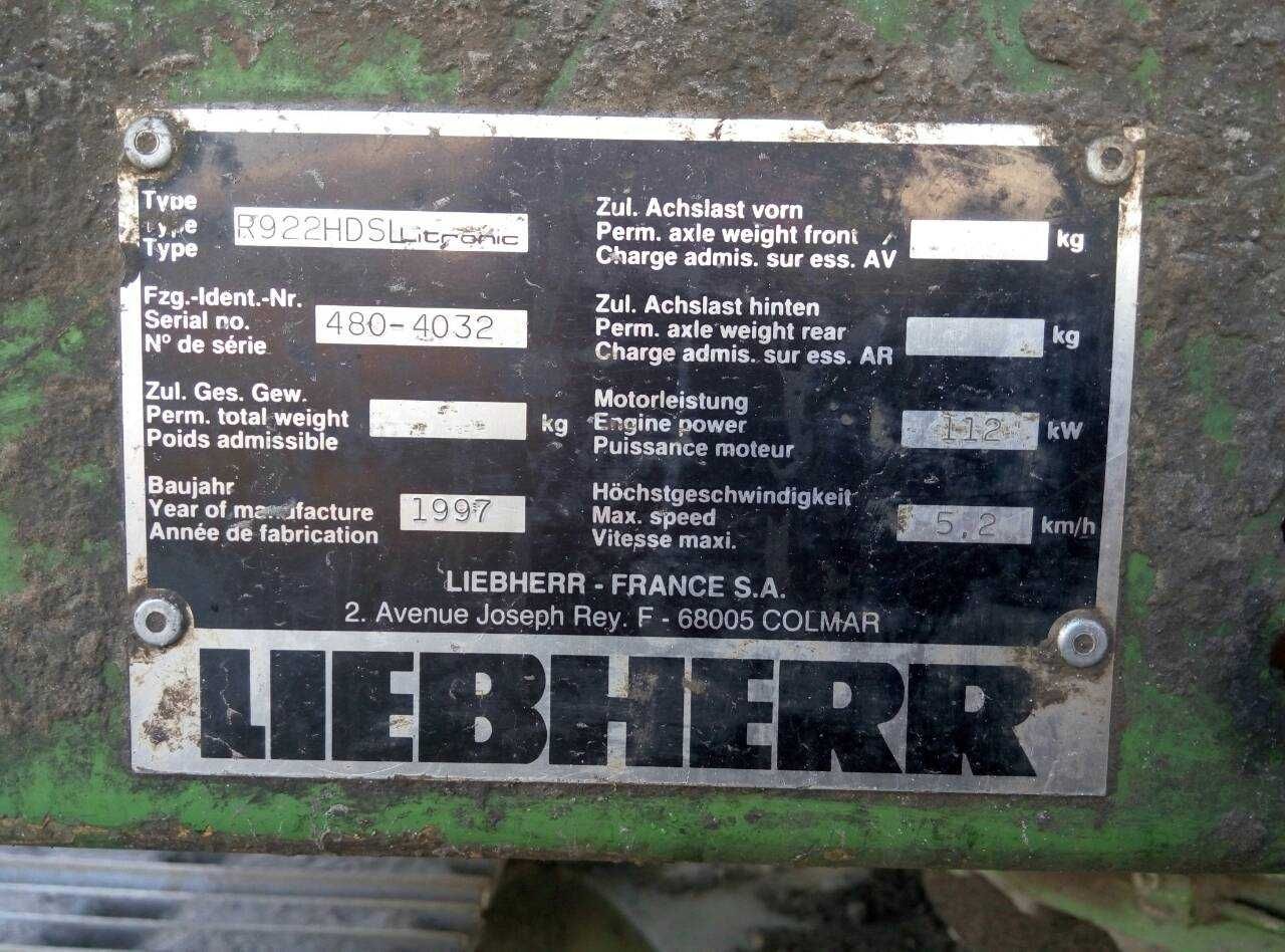 Продам гусеничний экскаватор LIEBHERR 922