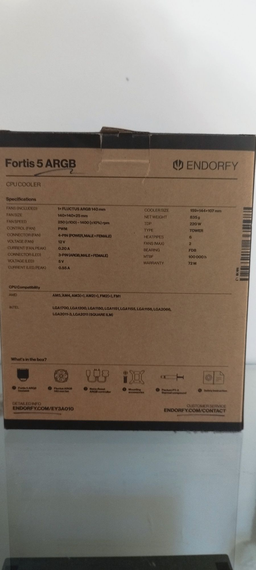 Chlodzenie powietrzne do procesora Endorfy Fortis 5 ARGB