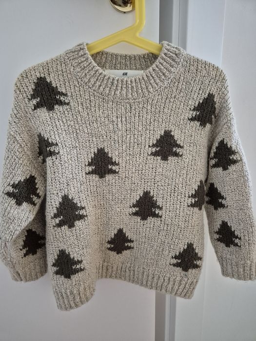 Sweter zimowy H&M 89/104 super stan , jak nowy