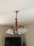 Dwie lampy wiszące po 5 kloszy do salonu