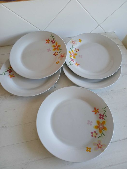 Conjunto Pratos de Sopa Porcelana Louça Dishes Set Pack Soup