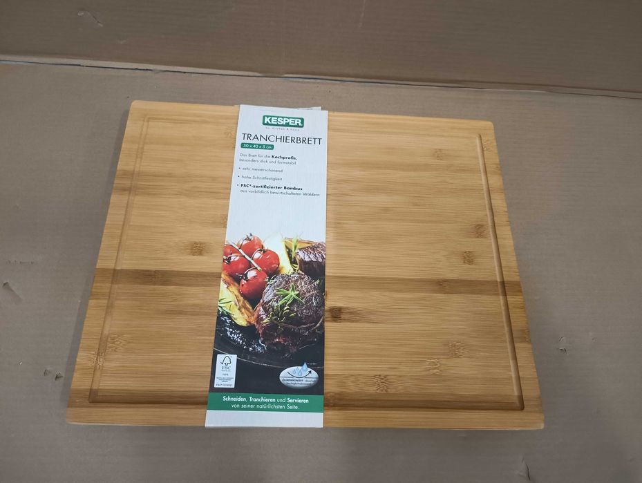 Kesper 58125 deska do krojenia bambusa, brązowa, 50 x 40 x 5 cm