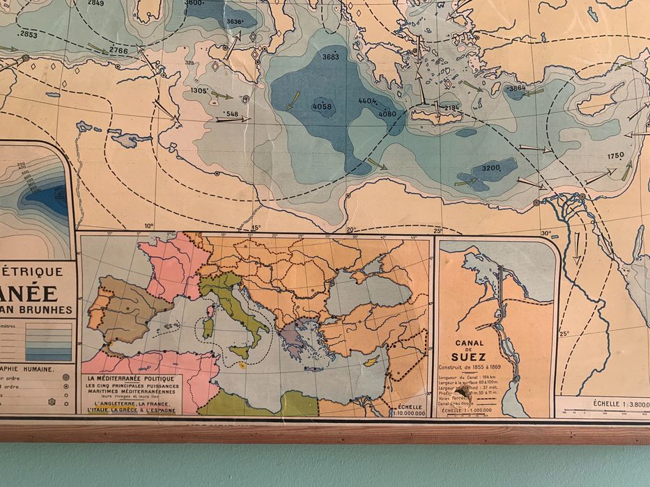 Mapa vintage grande - anos 30.