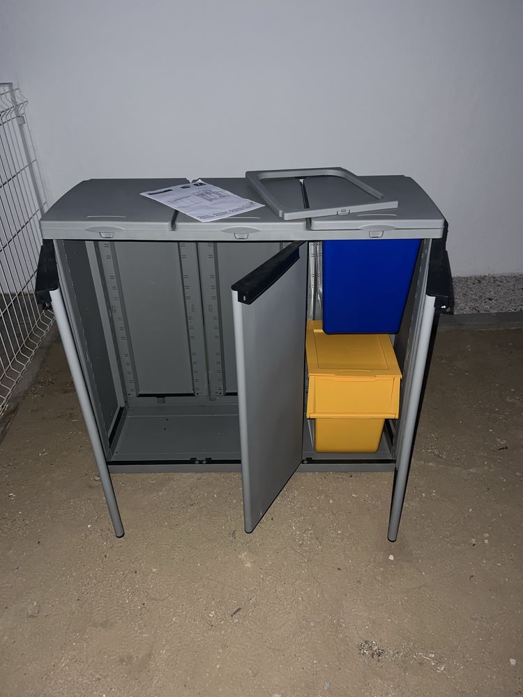 Conj. Armário Exterior + Baldes Reciclagem Spaceo