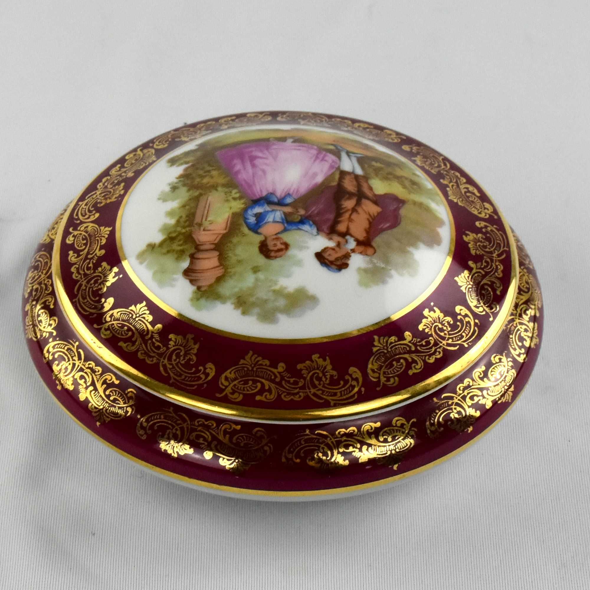 Caixa / Guarda-joias Porcelana de Limoges, França, Fragonard