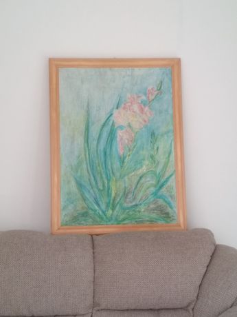 Obraz  olejny na płótnie "Kwiaty"  89x67cm