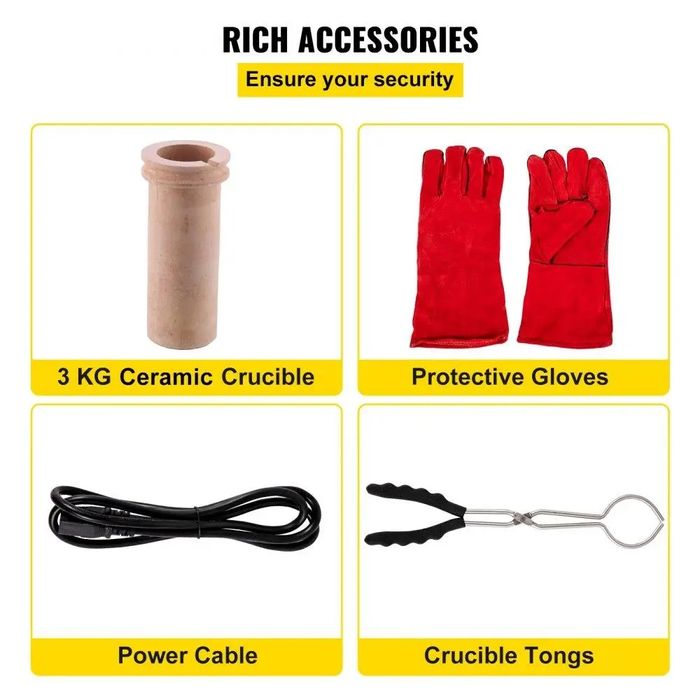 Піч для плавки металів Vevor плавильня електрична