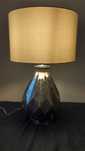 Lampa stojąca dekoracyjna do salonu, sypialni -pozłacana, biały abażur
