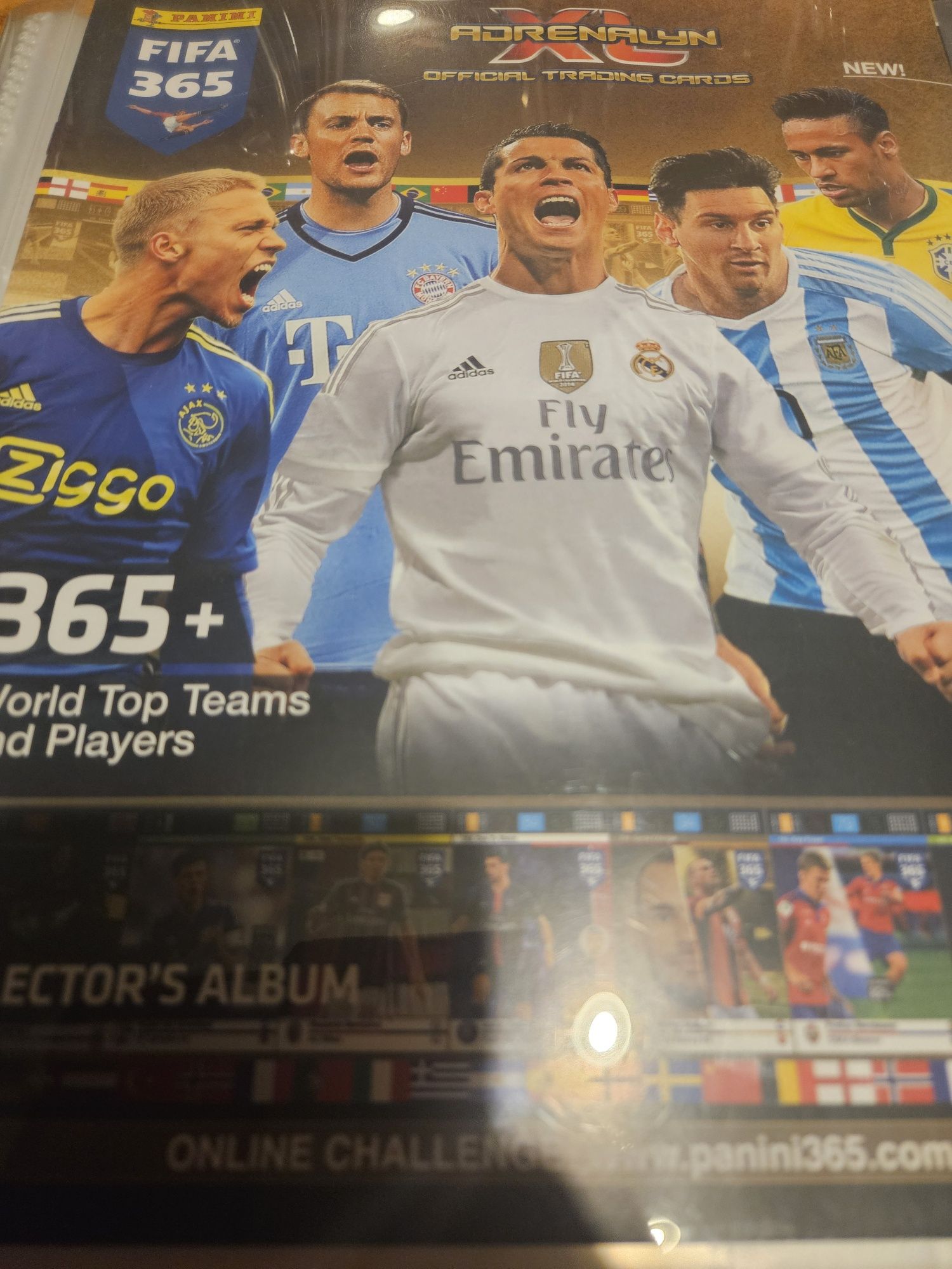 Karty Fifa 365- 76 sztuk +2plakat z listą  kontrolną+ album