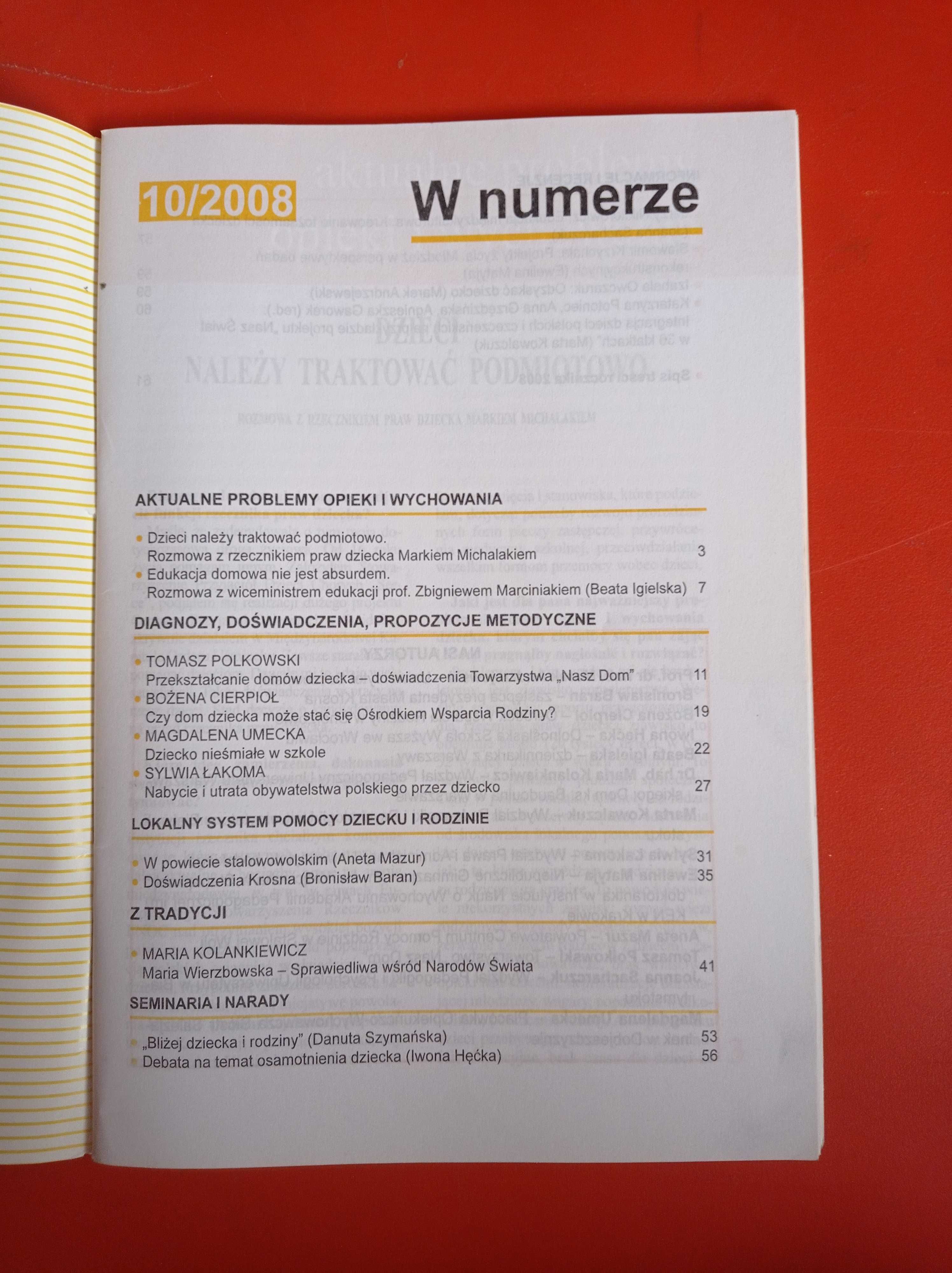 Problemy opiekuńczo-wychowawcze, nr 10/2008, grudzień 2008