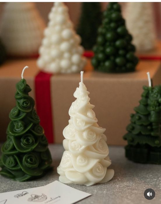 Свічки ручної роботи новорічна колекція