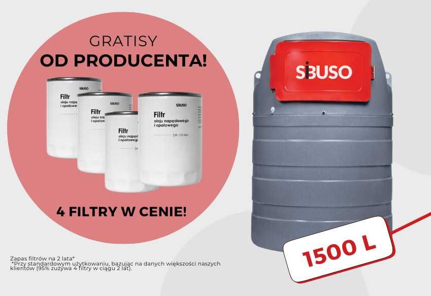 Zbiornik do paliwa na olej napędowy diesel ON SIBUSO 1500L