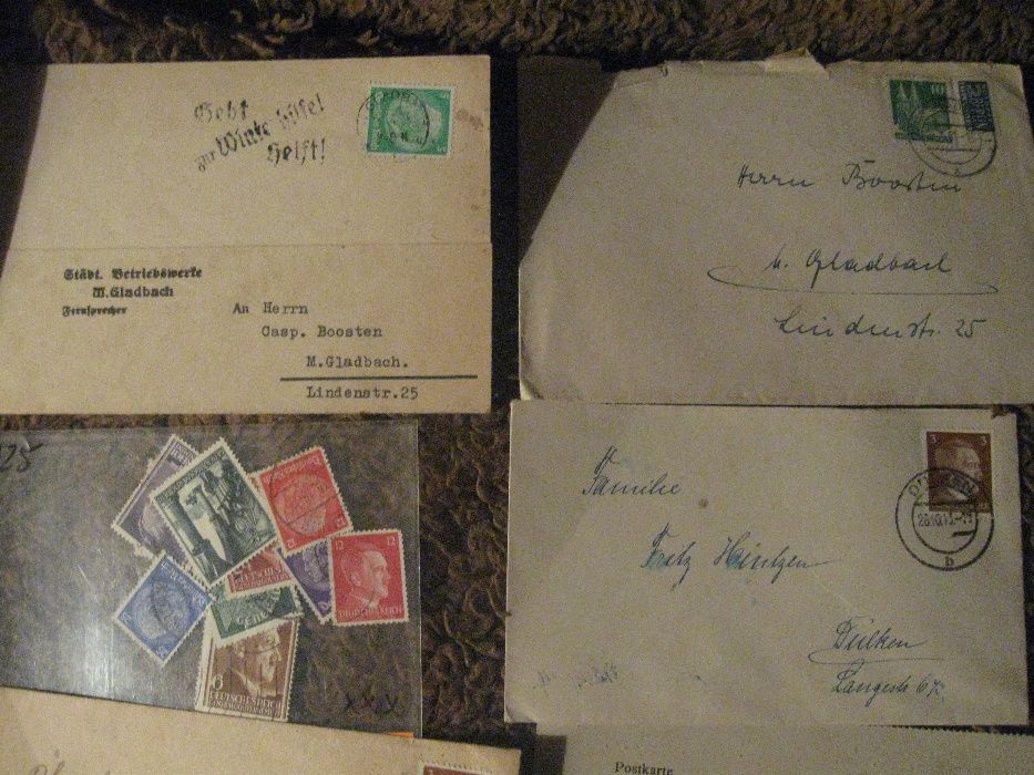 Listy koperta znaczki banknot stempel Niemcy Rzesza AH 2wś Filatelista