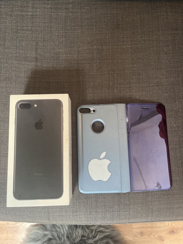 Etui + pudełko iphone 7 plus, z szybką otwierane