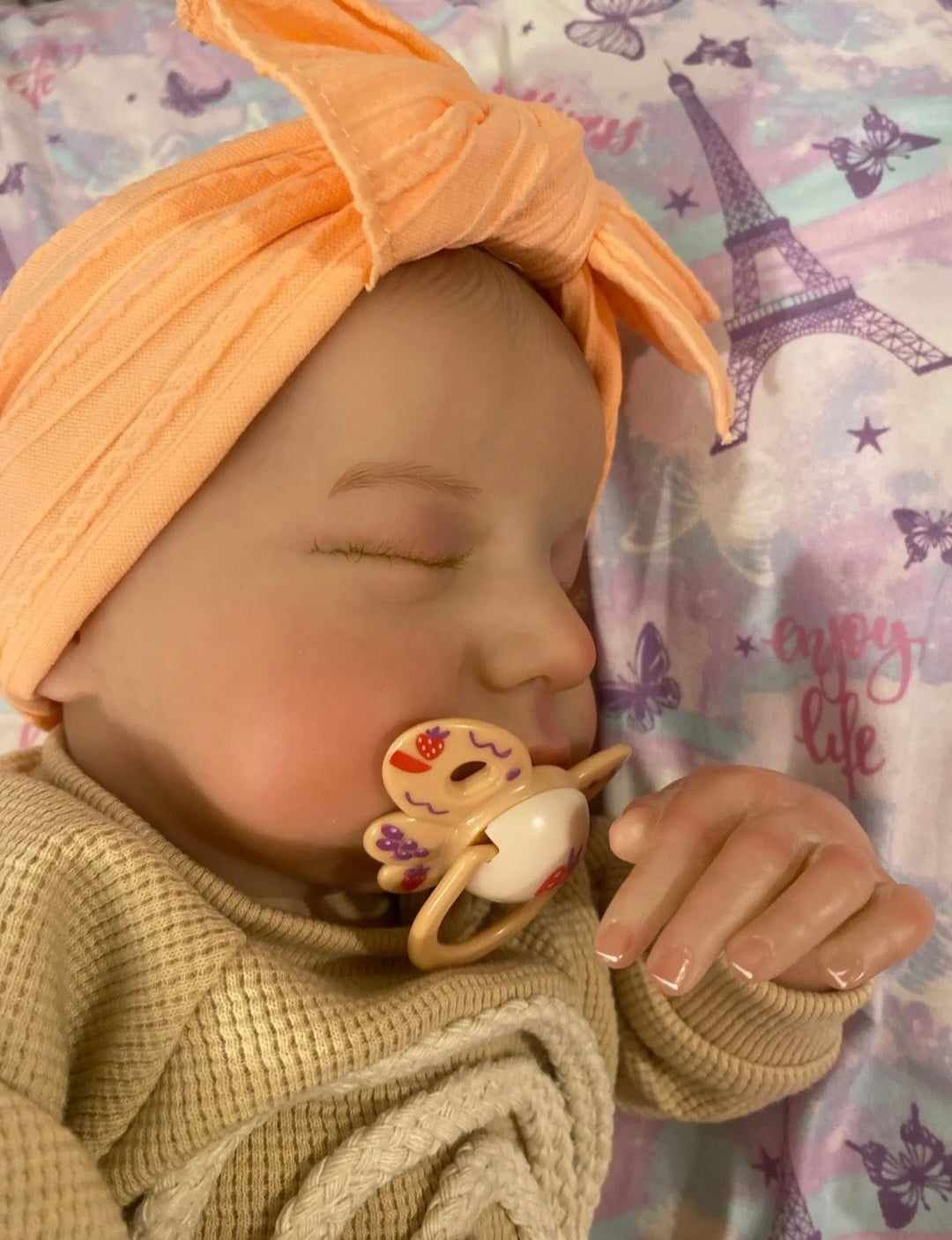 Realistyczna lalka typu Reborn śpiący bobas jak żywa prezent