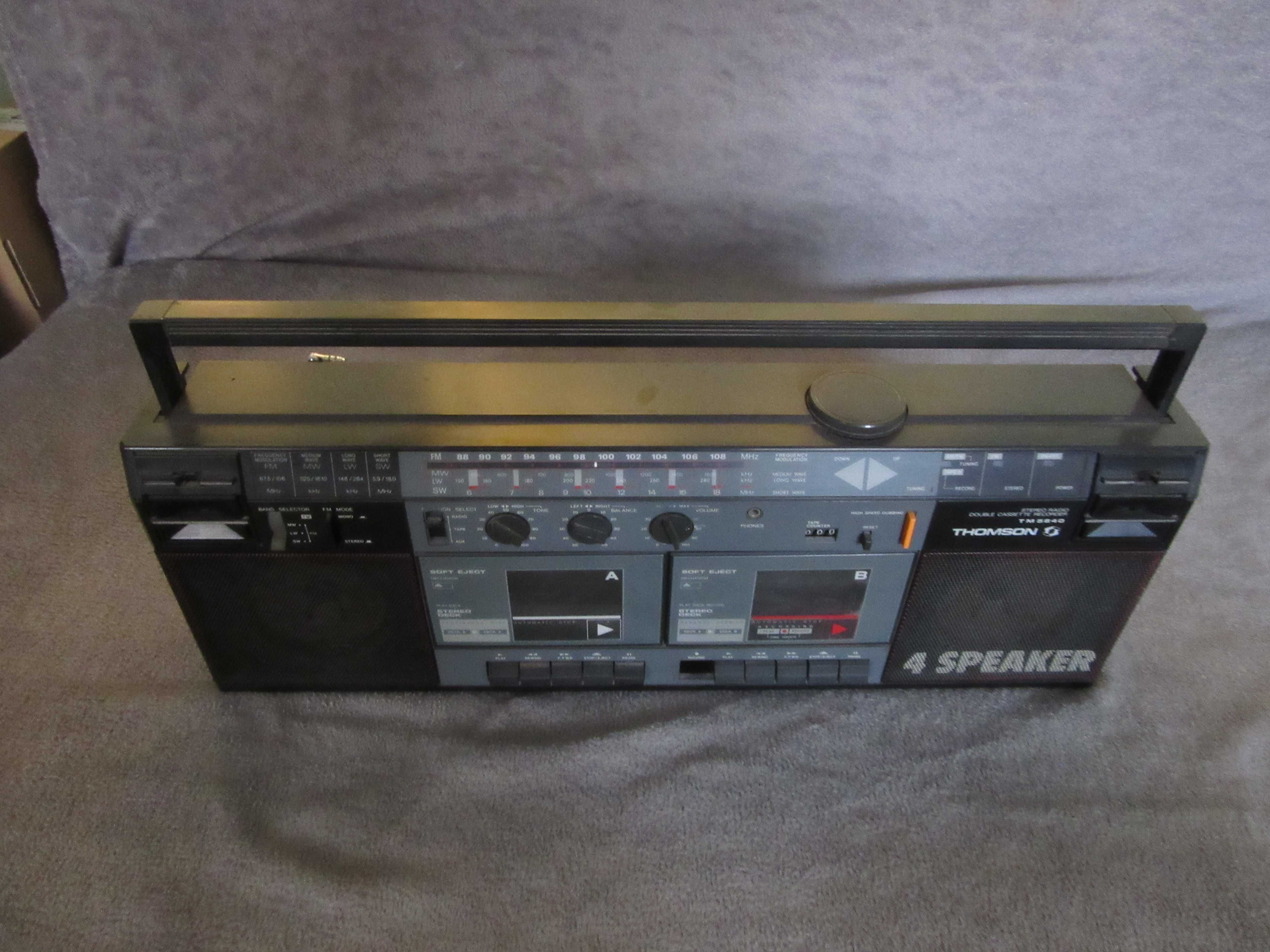 radiomagnetofon Thomson z lat 80-tych, niesprawny/nie działa