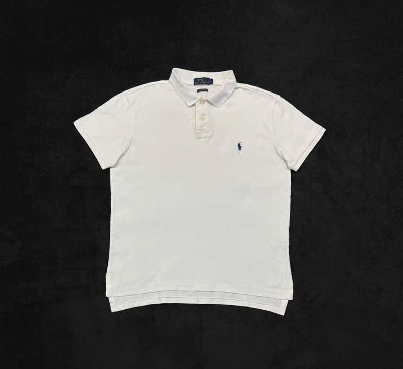 Biała elegancka koszulka polo Ralph Lauren - Size L