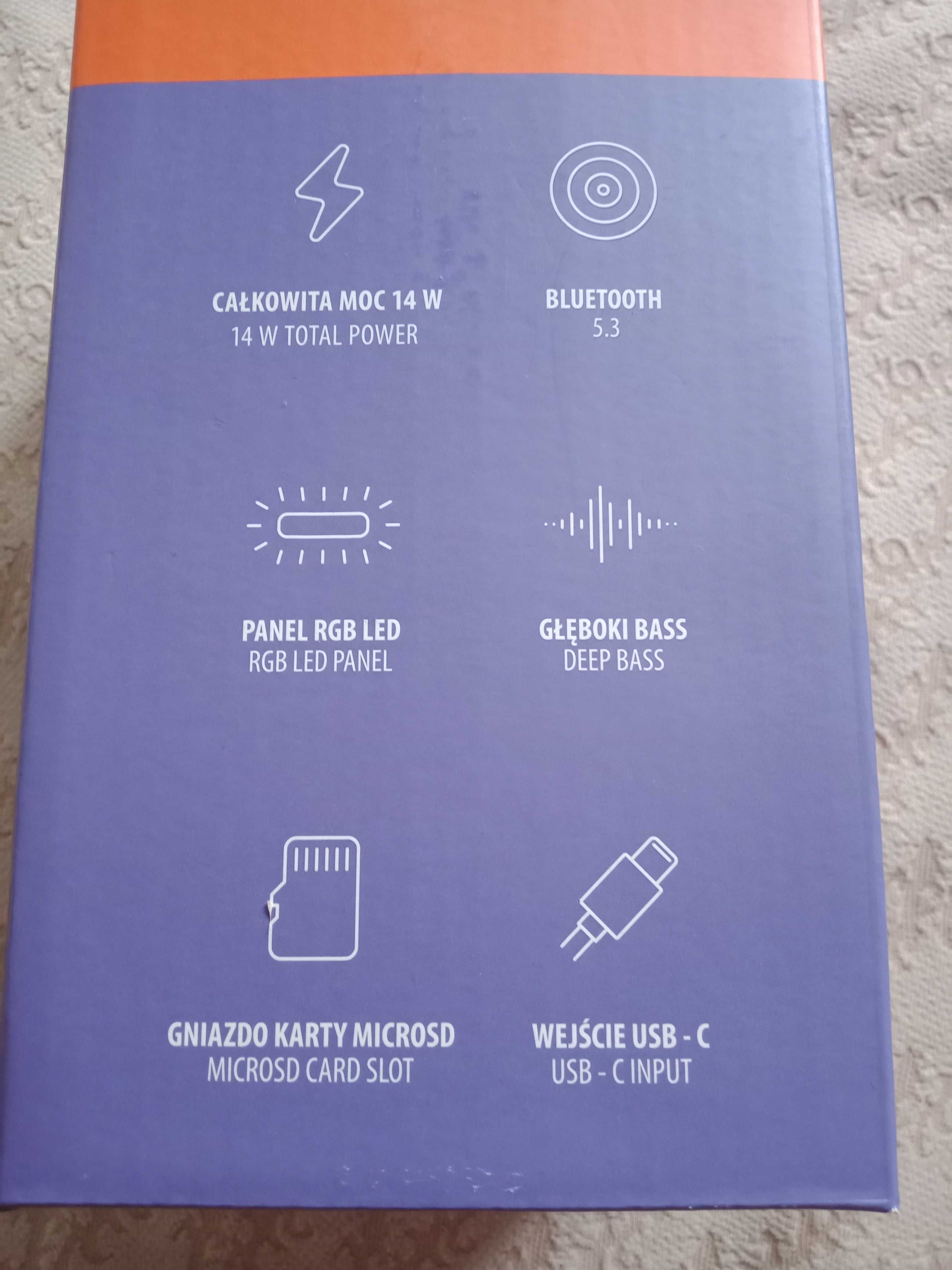 Głośnik bluetooth forever LED 14 W OS-1527