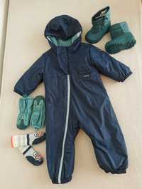 Fato de ski bebe, botas, luvas, meias