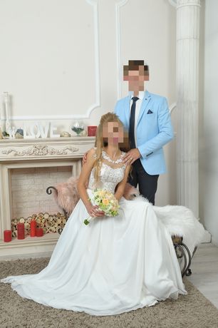 Весільна сукня шифон розмір S-M