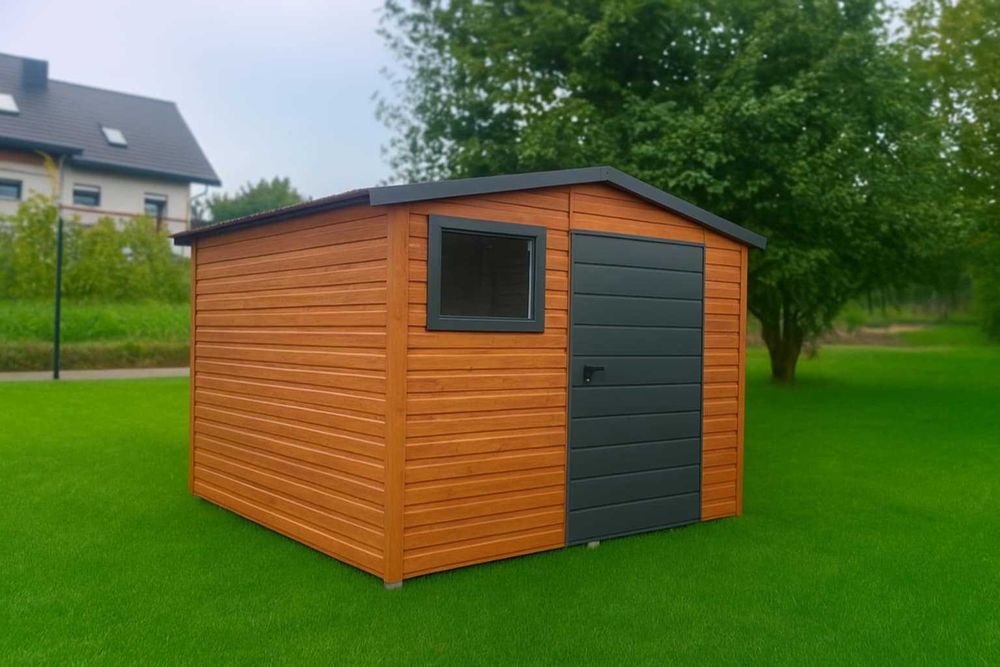 domek ogrodowy domek narzędziowy garaż blaszany blaszak