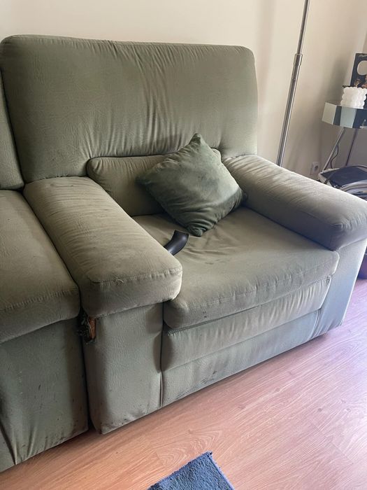 Sofás verde em tecido