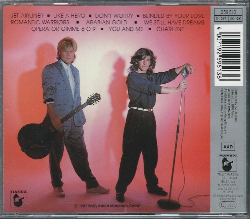 CD Modern Talking - Romantic Warriors-The 5th Album (1987) (Hansa)