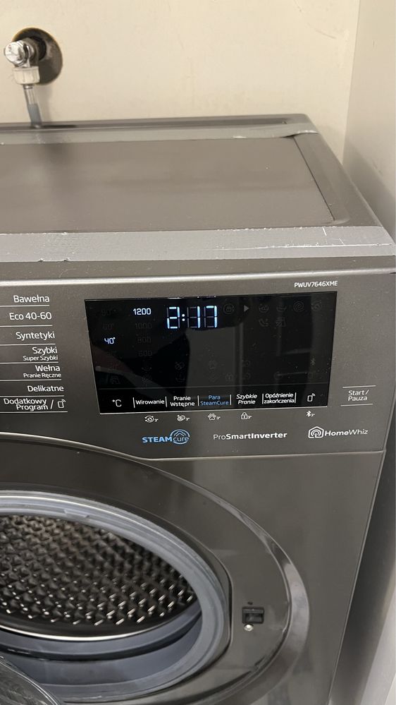 Pralka BEKO PWUV7646XME SteamCure 7kg 1200 obr Manhattan Gray