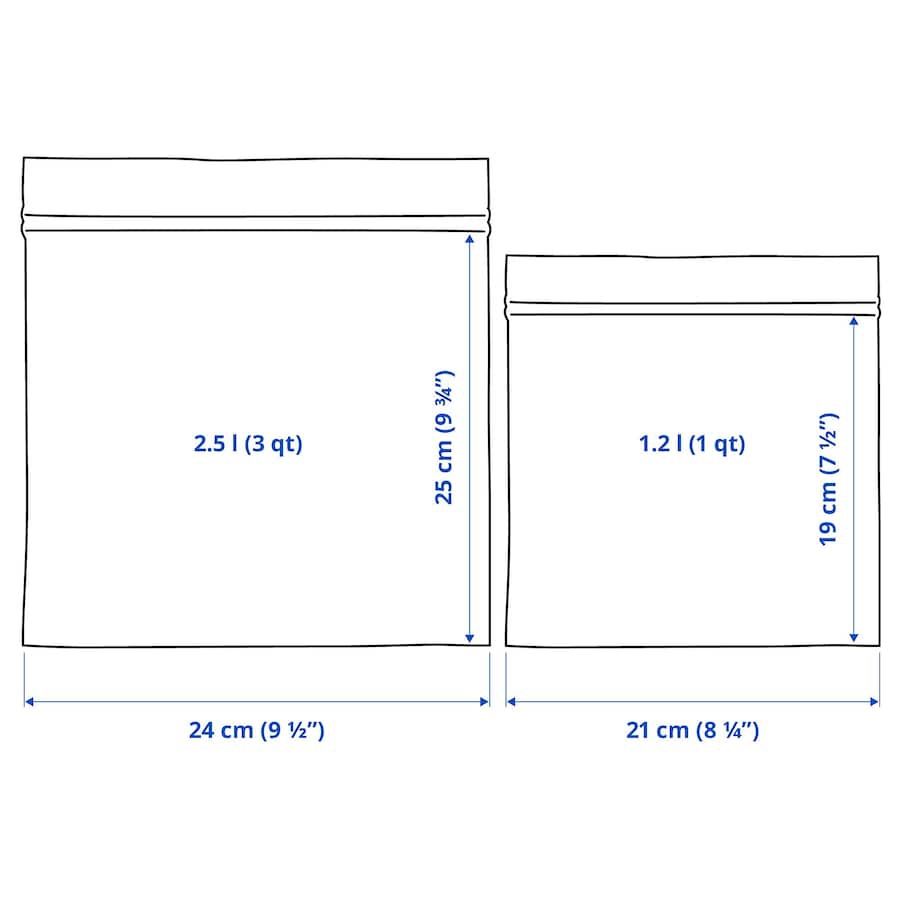 Закрывающиеся пакеты для заморозки продуктов ІКЕА . ИКЕА . В наличии .