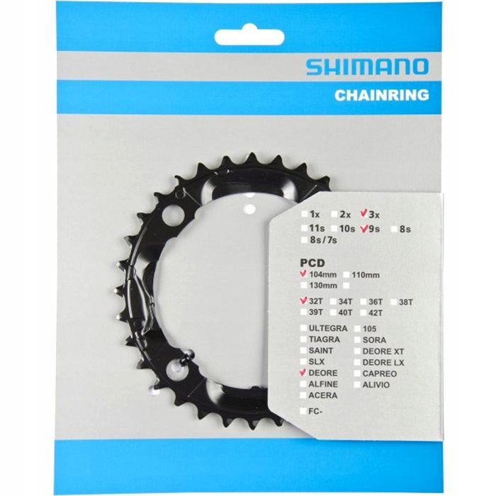 Zębatka Tarcza Shimano 32T FC-M590 104BCD Aluminium 3x9 Oryginał