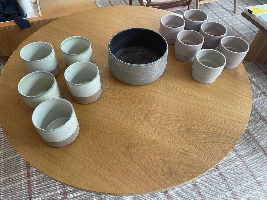 Conjunto de vasos de ceramica