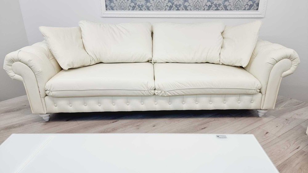 Zestaw skórzany Comfort LINE 3+2+1 wygodny chesterfield od producenta!