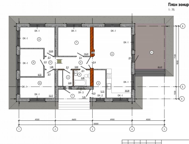 Проект житлового будинку, площа 125м²