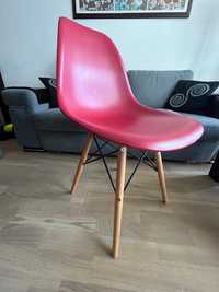 4 krzesła stołowe czerwień/bordo
